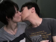 Asian gay face spunked