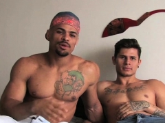 Brazilian gay flip flop with cumshot